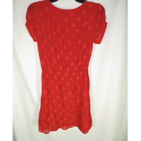 Women's Size Zero Broadway & Broome Red Polka Dot Silk Blend Mini Dress, GUC - Picture 6 of 8